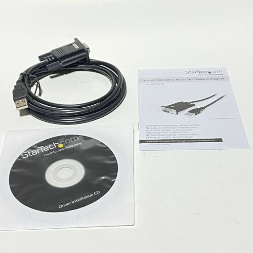 StarTech USB to Serial RS232 Adapter - DB9 Serial DCE Adapter Cabl