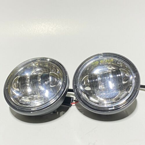 4.5" Motorcycle Spot Lights, White LED Foglight Compatible with Harley