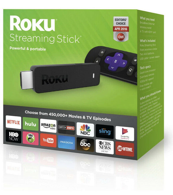 Roku Streaming Stick (4th Generation) 3600X HDMI - Black