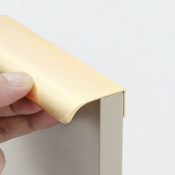Modern Style Finger Edge Pull Furniture Drawer Handles Hidden Cabinet 150mm