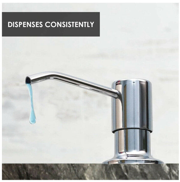 Soap Dispenser for Kitchen Sink  Chrome  Stainless Steel Refill from The Top ...