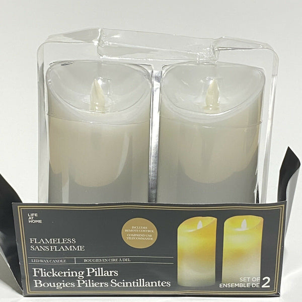Flameless Battery Operated Plastic Pillar Led Candle Light for Home Decor
