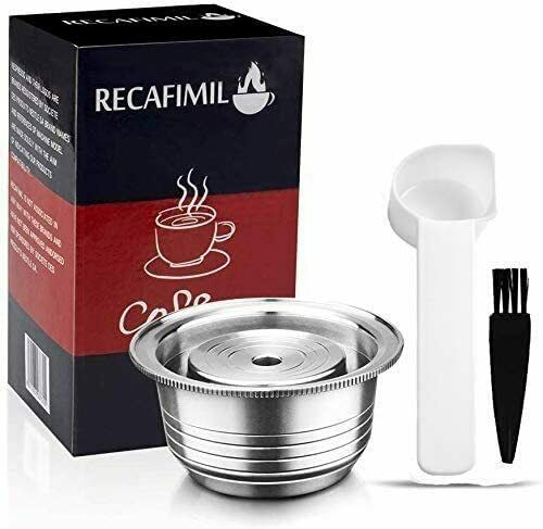Stainless Steel Refillable Capsules Reusable Coffee Pods (8oz,240ml) - Open Box