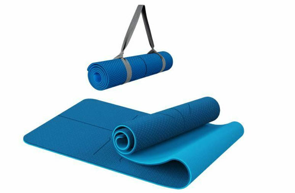 FrenzyBird 6mm | 1/4 Inch Thick TPE Yoga Mat with Carrying Strap