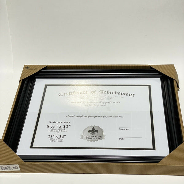Lawrence Frames Dual Use 11 by 14-Inch Certificate Picture Frame8.5 by 11in Doc.